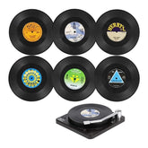 Vinyl Record Coaster Set