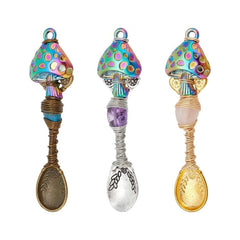Psychedelic Mushroom Mini Spoon Pendant Set