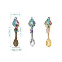 Psychedelic Mushroom Mini Spoon Pendant Set